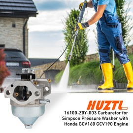 HUZTL 16100-Z0Y-003 Carburetor for Simpson Pressure Washer with Honda GCV160 GCV190 Engine