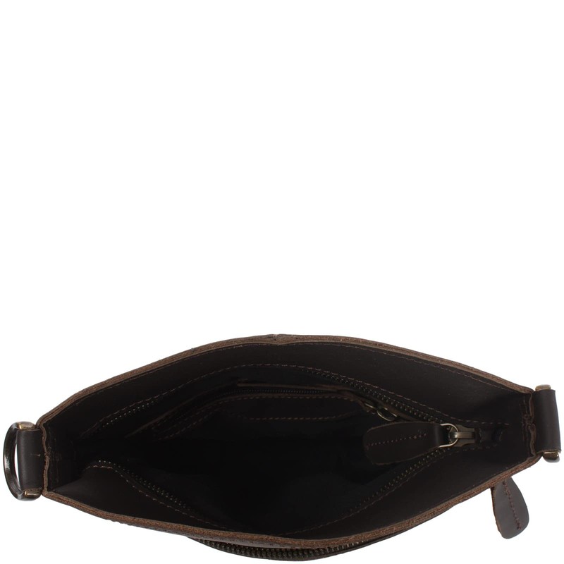Leconi LE3049 Women’s Small Vintage-Style Leather Shoulder Bag/Handbag/Leisure Bag, 22