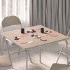 VECELO Folding Card Table Square Portable with Padded Tabletop &