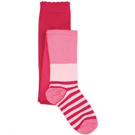 Jefferies Socks Little Girls' Wide Stripe Tights, Pink, 2-4 Years