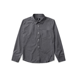 Joe & Bella Magnetic Shirt for Men | Men's Adaptive Button-Down Shirt with Magnetic Buttons and Lightweight Stretch Fabric, Heathered Grey, XL