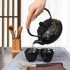 RekRang Longevity Crane Cast Iron Teapot, Japanese Style Tetsubin Tea