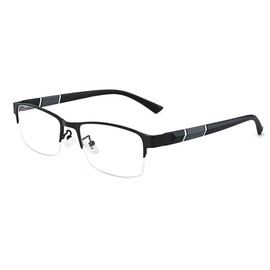 SooGree Multifocus Progressive Reading Glasses Men Computer Glasses Men Blue Light Blocking Near and Far Dual-use Reading Glasses Half Frame Unbreakable 961 3.0
