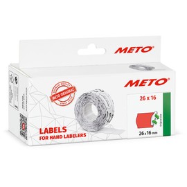 Meto 9506168 26 x 16 mm Hand Labelers - Fluor Red