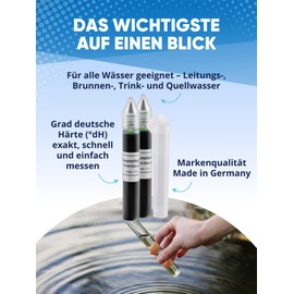 AGUALEVE Water hardness test - measure total hardness quickly and easily