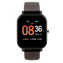 257 TWENTYFIVESEVEN - SW300 Smartwatch Fitness Tracker, Herzfrequenz, Kalorien-Schritt-Druck, Schlafüberwachung, Bluetooth, iOs und Android, Wasserdicht IP65, 150 mAh, Schwarz