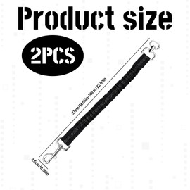 Bungee Dog Lead,2PCS Short Dog Lead,Dogs Bungee and Short Shock Absorbing,Dogs Leash Extension,Leash Retractable For Walking Running Trainning Recall (Black)