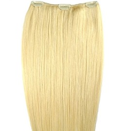 1 Piece, 100% REAL, Luxury, Clip-In Hair Extensions - 30 Grams, Remy, Human Hair (1pc, 18 inch, 60/22, Light Blonde Highlights)