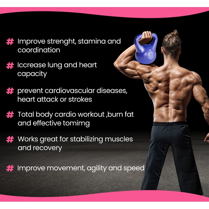 GYMENIST Exercise Kettlebell Fitness Workout Body Equipment Choose Your Weight