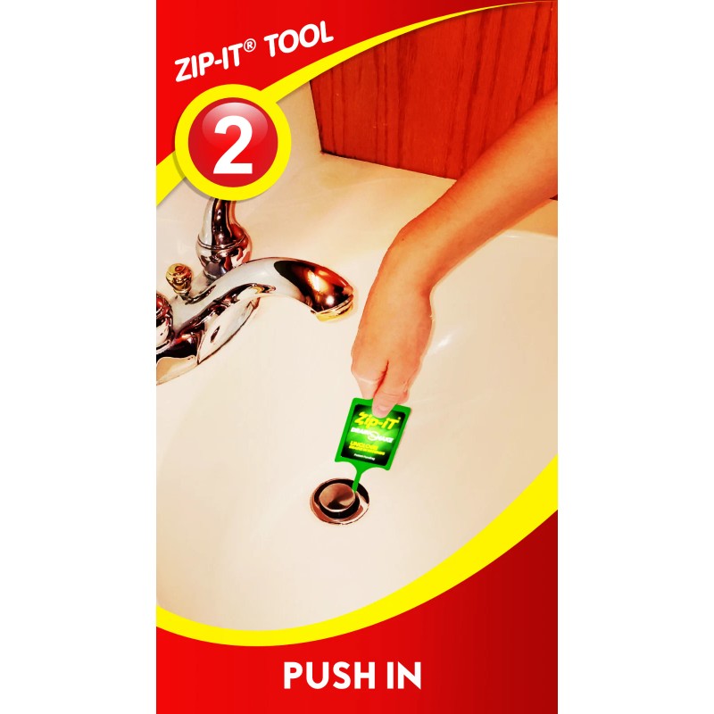 ZIP-IT ZIP IT DRAIN CLEANER, 1-Pack Plastic Drain Stick Hair