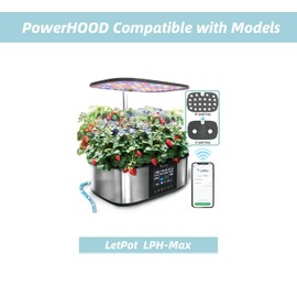 PowerHOOD 24V AC/DC Adapter Compatible with LetPot Max Hydroponics System LPH-Max 21 Pods Smart Indoor Garden 24Volts 24VDC Charger Power Supply Cord PSU