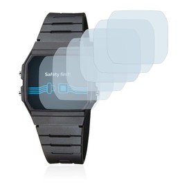 Savvies 6 Pack Screen Protector compatible with Casio Collection Unisex F-91W Protection Film Clear
