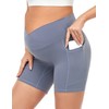 HOFISH Maternity Biker Shorts Over The Belly Maternity Athletic Shorts