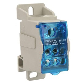 Fafeicy Caja de distribución de bloque de terminales de riel DIN, UKK-160A 160A Conector de cable eléctrico Caja de conexiones de alimentación universal, resistente a la corrosión y durabilidad