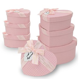 HAISENGO 3 Pcs Heart Shaped Boxes Valentine's Day Heart Shaped Floral Gift Boxes