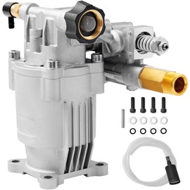 Happybuy Pressure Washer Pump, 3/4" Shaft Horizontal, 3400 PSI, 2.5 GPM, Replacement Kit, Compatible with Honda, Simpson, RYOBI, Briggs & Stratton, Subaru, Craftsman, Durable, Red