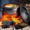 Bruntmor 8-Quart Pre-Seasoned Cast Iron Cauldron - African Potjie Pot