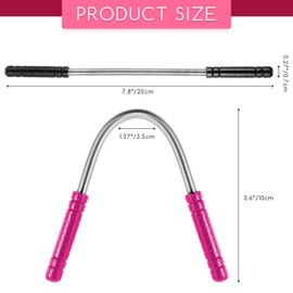 2 Pieces Facial Hair Remover Spring Eyebrow Face Epilator Threading Tool Remove Hair from Upper Lip, Chin, Cheeks and Neck for Women Girls or Men (Black, Rose Red)