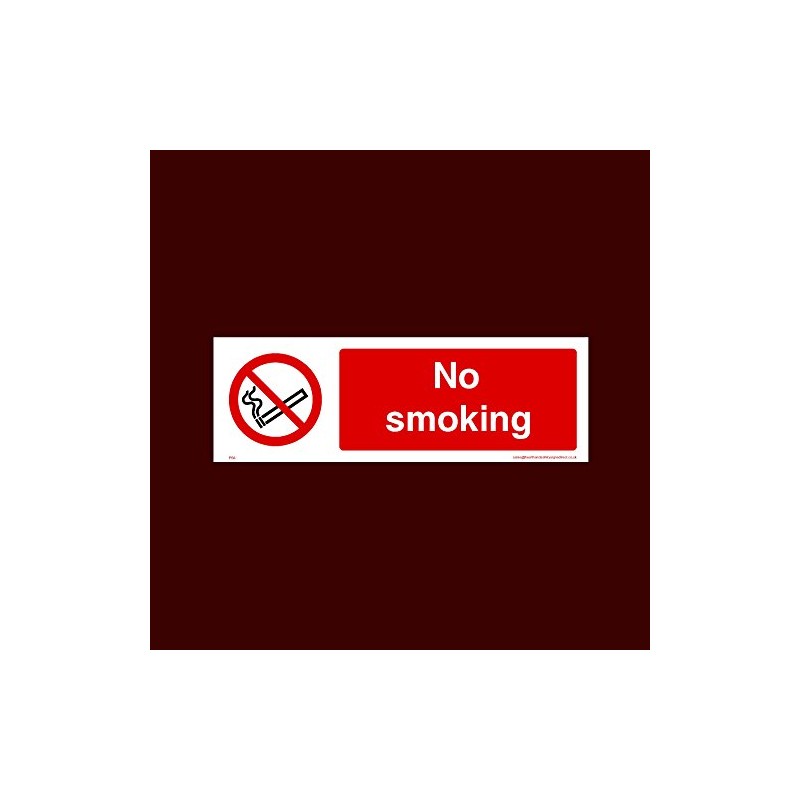 No Smoking Plastic Sign with 4 Pre-Drilled Holes (PS6) -