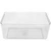 Aswalling Minimalist Tissue Box Cover Holder, Modern Transparent Rectangular Bamboo