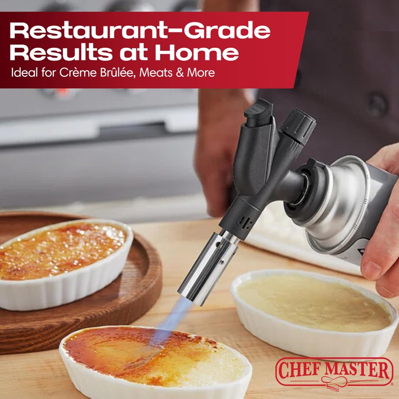 Chef's Torch, Kitchen Torch, Cooking Torch, Refillable Butane Torch Lighter