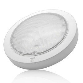 RV Interior Light - MASO Energy Saving LED Dome Lighting with Switch DC 12V 9W 7.8 Inch Downlight for Campervan Caravan Motorhome Chrome Boat Cool White