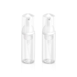 Zuihug 2oz Plastic Foam Pump Bottle, Empty Bottle Travel Foaming Dispenser for Hand Soap, Shampoo (2Pcs, 60ml)