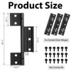 Moxweyeni 9 Pack Screen Door Hinges, Aluminum 1/8 Grooved Center