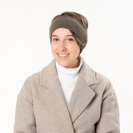 LIERYS Mono Classic Headband Women / Men (7.5 cm Wide) - Made in Germany - Ear Warmers Lined with Fleece - Knitted Band One Size (55-60 cm) - Headband with Lining Autumn/Winter, pink