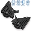 YOUEON 2 Pack Sliding Library Ladder Floor Roller with Brake,
