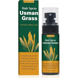 Usman Natural Grass Hair Serum Spray - Reverse Thinning, Boost Growth & Darkening, Scalp Care, Usma Mist for Women & Men