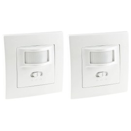 Motion Detector Sensor, Flush-Mounted Installation, LED Suitable, 9 Metre Range, 2-Wire Technology IP20, Switch Replacement