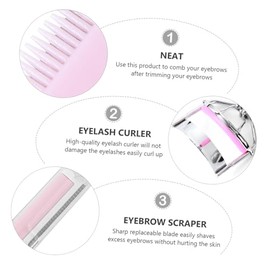 10pcs Complete Eyebrow Grooming Kit Women Including Trimmer Tweezer Scissor Lash Curler Shaping Tools