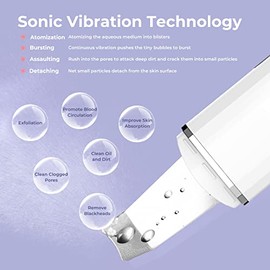 ANLAN Peeling Ultrasónico Facial Skin Scrubber Exfoliación Facial Ultrasónica Limpiador de Poros para Limpieza Facial y Cuidado Facial