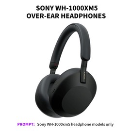 Joghaw Headphone Headband Cover Sleeve for Sony Earphone WH-1000xm5 Silicone Material Zipper Installation Sweat-Proof, dust-Proof and Easy to wash - Blue