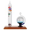 Lily's Home Galileo Thermometer with Etched Glass Globe Barometer 64ºF–80ºF,
