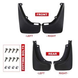 A-Premium Splash Guards Mud Flaps Mudguards Fender Compatible with Jeep Cherokee 2019 2021 Front and Rear 4-PC Set
