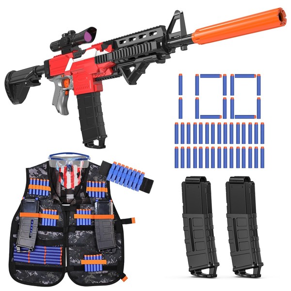 Kids Electric Toy Gun Sniper with Scope, Automatic Toy Rifle