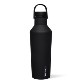 Corkcicle Sport Canteen - Keeps Drinks Cold 25 Hours - Stainless Steel Water Bottle - Triple-Insulated - Spill-Proof - Summer Drinkware Gift - Keeps Drinks Ice Cold - 20 oz - Black