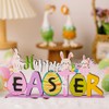 Alnicov Easter Table Decorations, Easter Wooden Table Sign Happy Easter