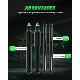 SCITOO - Front Rear Shock Absorber for Ford Fits 1990-1996 for Ford F-150 Shocks 344079 37014 344076 Struts - 4Pc Set