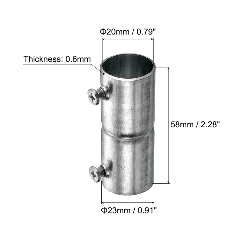sourcing map EMT Coupling, 20mm(13/16 inch) EMT Set Screw Coupling