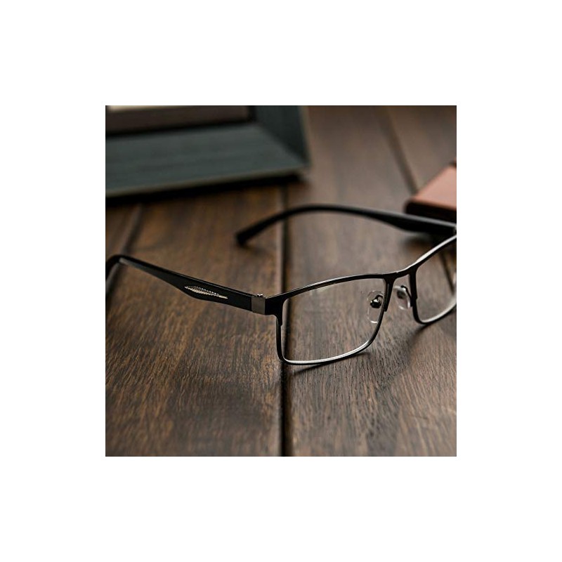 EgBert Fashion Black Myopia Glasses Metal Full Frame Myopia Glasses