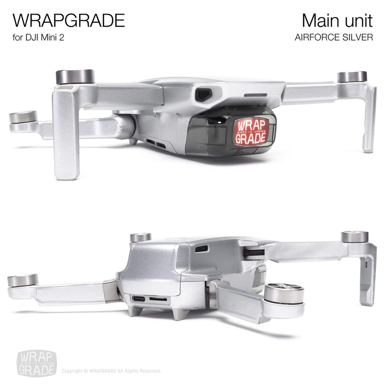 WRAPGRADE for DJI Mini 2 Skin Sticker (Air Force Silver)