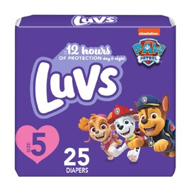 Luvs Size 5 Baby Diapers, Platinum Protection Bluey Diapers for Day & Night, Size 5, 25 Count (Packaging May Vary)