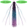 BALINGHAIR Goddess Locs Crochet Hair Ombre Purple to Lake Blue