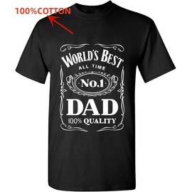 CGVEKV World´s Best No. 1 Dad Daddy Father Day giftsT-Shirt Black (US, Alpha, XX-Large, Regular, Regular, Black)