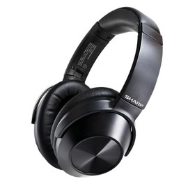 Sharp Noise Cancelling Bluetooth Headphones | Wireless Over Ear Headphones | Bluetooth Headset with Microphone | 20 Hours of Talk & Music Time | 33 FT Operating Range | HP-60(K), Black