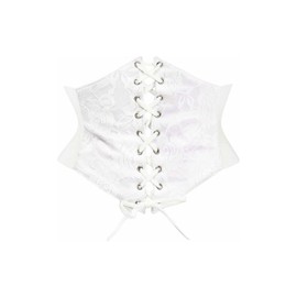 Lavish White Lace Corset Belt Cincher (6X)