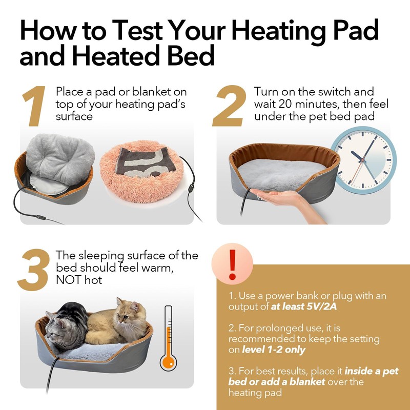 GooCare USB Pet Heating Pad – Turns Any Pet Bed